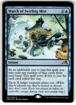 March of Swirling Mist Kamigawa: Neon Dynasty Foil MTG NM - Image 1