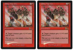 Ghitu War Cry x2 2x 1999 Urza's Legacy FOIL Red Uncommon Enchantment MTG NM AZ1 - Image 1