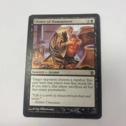 Choice of Damnations MP MTG Saviors of Kamigawa 62 / 165 Sacrifice Permanents - Image 1