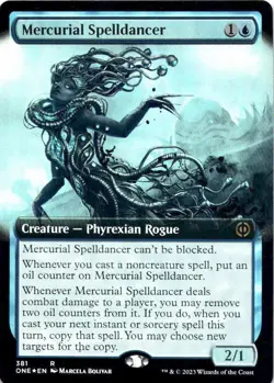 MTG Mercurial Spelldancer (Extended Art) (381) | LP Foil | Phyrexia {ONE} - Image 2