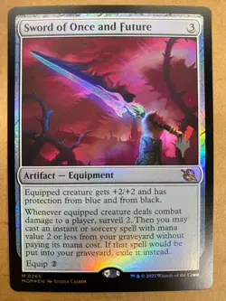 MTG 1x FOIL Sword of Once and Future 265 PROMO Pack March of the Machine x1 NM - Image 1