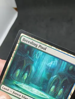 Breeding Pool Ravnica Allegiance Regular MTG 46 HP CREASE - Image 3