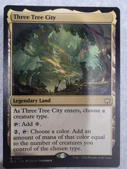 Magic the Gathering: Three Tree City Legendary Land Bloomburrow Regular - Image 1