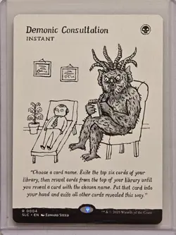 1x Demonic Consultation MTG Encyclopedia Of Magic Secret Lair NM - Image 1