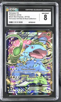 CGC 8 Venusaur EX 2016 Black Star Promos XY123 Pokemon Card - Image 1