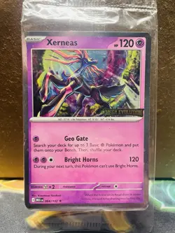 SEALED Pokemon Xerneas 064/132 Mega Evolution STAMPED Best Buy Promo - Image 1