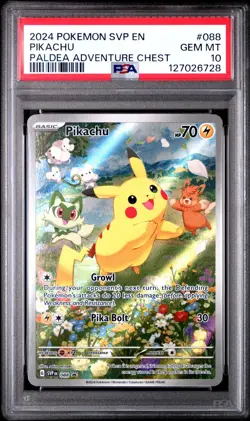 PSA 10 Pikachu 088 Pokemon Paldea Adventure Chest Black Star Promo 2024 GEM MINT - Image 1