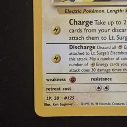 Pokemon TCG Lt. Surge's Electabuzz Gym Heroes 6/132 Holo Unlimited Rare NM - Image 2