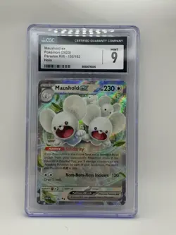 Maushold EX Holo SV04 155/182 Paradox Rift Pokemon Card CGC 9 English Graded - Image 1