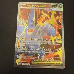 Pokemon Mega Heracross EX 108/094 Phantasmal Flames SR Full Art English Card TCG - Image 1