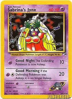 Pokemon Gym Heroes 59/132 Card - Sabrina's Jynx - Image 1
