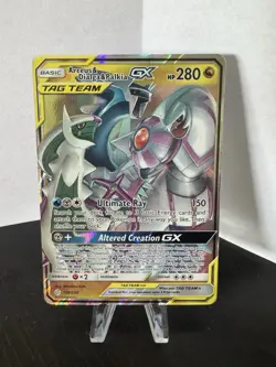 Pokemon TCG Arceus & Dialga & Palkia GX 156/236 Sm-Cosmic Eclipse - Image 1