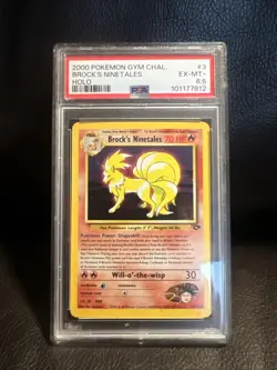 PSA 7 NM Brocks Ninetales 3/132 Holo 2000 Pokemon Gym Challenge - Image 1