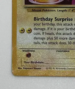 Pokemon TCG Holo Pikachu Birthday Celebrations Classic Collection NM/M Condition - Image 5