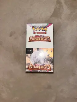 Pokemon TCG Scarlet & Violet Paldea Evolved Half Booster Box, 18 Packs, Sealed. - Image 1