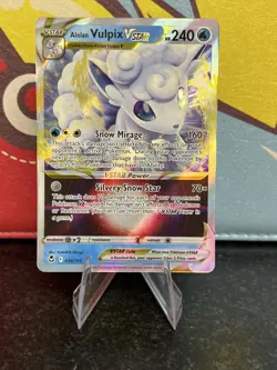 Pokemon TCG - 2022 Alolan Vulpix VSTAR 34/195 - Silver Tempest - Ultra Rare Mint - Image 1