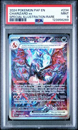 Pokemon Charizard ex Paldean Fates Special Illustration Rare #234 PSA 9 Mint - Image 1