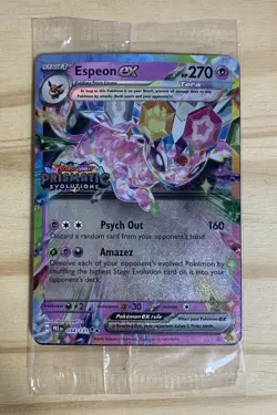 Pokemon Prismatic Evolutions Espeon ex 034/131 Surprise Box Stamped Sealed - Image 1