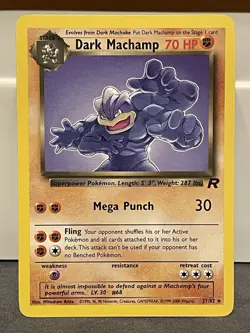 Dark Machamp - Pokemon Team Rocket 27/82 - Rare - Unlimited Edition - LP - Image 1