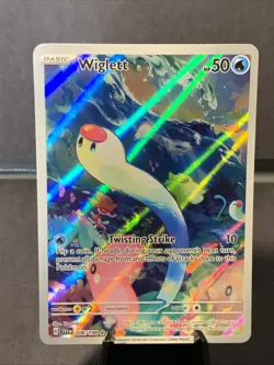 Pokemon TCG Wiglett 206/198 Scarlet & Violet Base Illustration Rare Full Art NM - Image 1