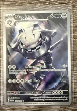 Pokemon 2025 Steelix 150/132 Mega Evolution Illustration Rare NM - Image 1