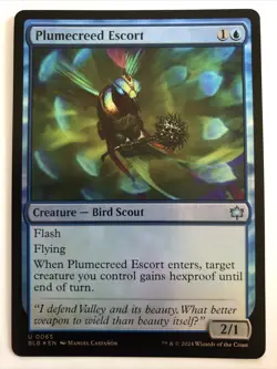 MTG Bloomburrow Plumecreed Escort Foil 0065 NM - Image 1