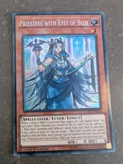 YuGiOh! Priestess with Eyes of Blue LCKC-EN016 Secret Rare 1st Ed - Image 1