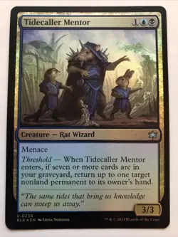 MTG Bloomburrow Tidecaller Mentor Foil 0236 NM - Image 1