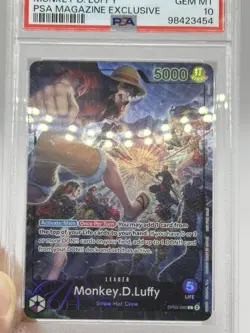 Monkey D Luffy One Piece PSA Magazine Exclusive Promo Card Gem Mint PSA 10 - Image 3