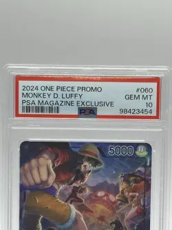 Monkey D Luffy One Piece PSA Magazine Exclusive Promo Card Gem Mint PSA 10 - Image 4