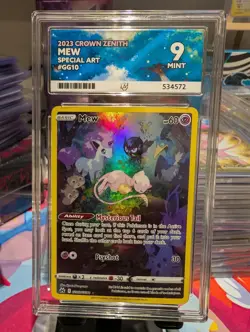 Pokemon TCG Crown Zenith Sleeping Mew Galarian Gallery Holo Card GG10/GG70 Ace 9 - Image 1