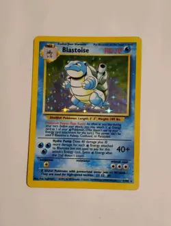 Pokemon TCG Blastoise Holo Rare Card 2/102 Base Set - Image 1