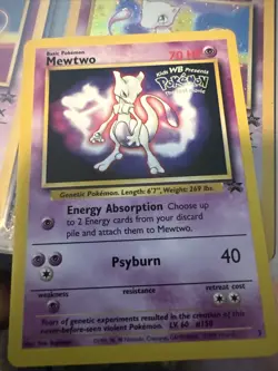 POKEMON CARD 1999 Vintage MEWTWO BLACK STAR PROMO #3 MINT! Excellent Conditions - Image 1