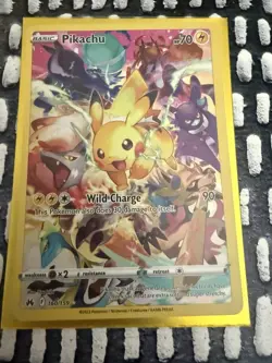 Pokemon Pikachu TCG Full Art Secret Rare Holo Card 160/159 Crown Zenith - Image 1