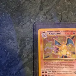 Pokemon TCG Charizard Base Set Holo Unlimited Rare Card 4/102 MP - Image 2