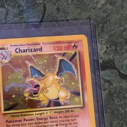 Pokemon TCG Charizard Base Set Holo Unlimited Rare Card 4/102 MP - Image 3