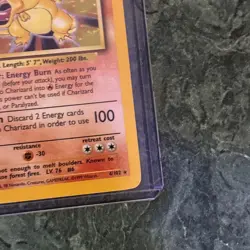 Pokemon TCG Charizard Base Set Holo Unlimited Rare Card 4/102 MP - Image 5