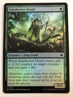 MTG Bloomburrow Sunshower Druid Foil 0195 NM - Image 1