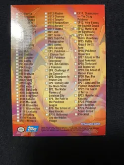 Checklist Series 2 Foil Pokemon Card TCG Topps TV Animation - Image 2