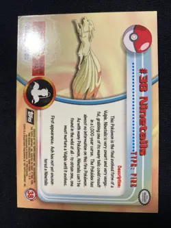 Ninetails #38 Pokemon Card TCG Topps Tv Animation Edition - Image 2