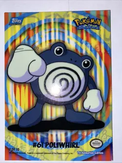 Poliwhirl #61 Pokemon Card TCG Topps TV Animation - Image 1