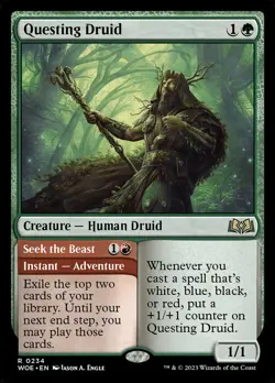 MTG Questing Druid // Seek the Beast ** Wilds of Eldraine ** English (NM) - Image 1
