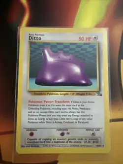 Ditto Fosil 18/62 Fossil Set Non Holo Rare Vintage 1999 Pokemon Card - Image 1