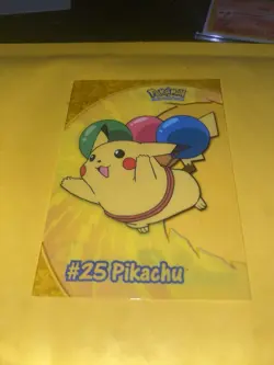2000 Topps Pokemon Pikachu PC1 #25 TV Animation Clear Card - Image 1