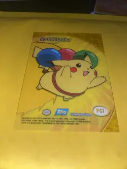 2000 Topps Pokemon Pikachu PC1 #25 TV Animation Clear Card - Image 2