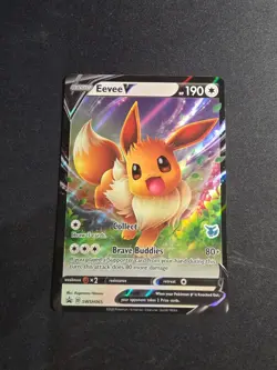 Eevee V SWSH065 Sword & Shield Battle Academy Black Star Promo Pokemon Card NM - Image 1