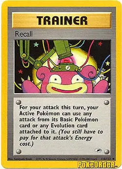 Pokemon Gym Heroes Card 116/132 Recall - Image 1