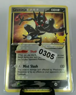 Greninja Gold Star SWSH144 Celebrations Promo Holo Pokemon Card - Image 1