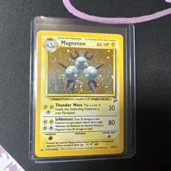 Magneton 9/130 WOTC Base Set 2 Holo Swirl Pokemon Card TCG - Image 1