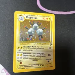 Magneton 9/130 WOTC Base Set 2 Holo Swirl Pokemon Card TCG - Image 2